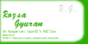 rozsa gyuran business card